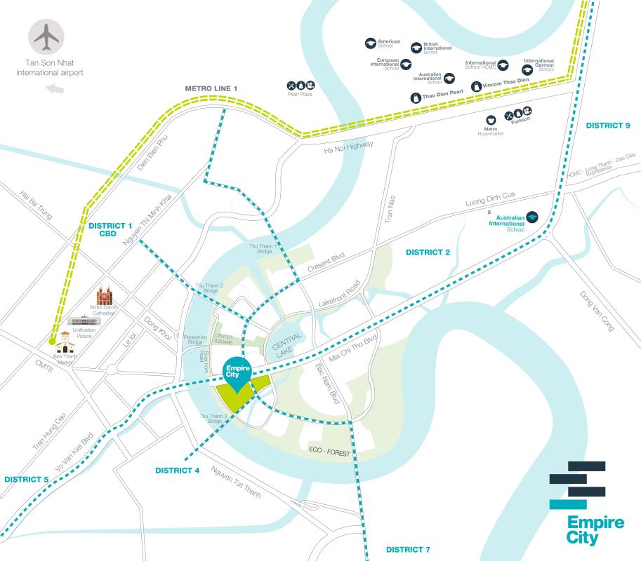 Vị trí của dự án Empire City Thủ Thiêm tiềm năng ra sao?