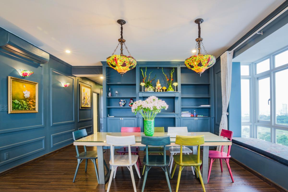 Phòng ăn Căn góc hướng Tây Nam tháp D Riverside Residence