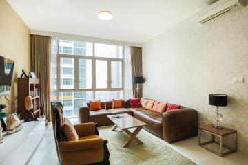 Phòng khách Căn hô tầng cao tháp T4 The Vista An Phú