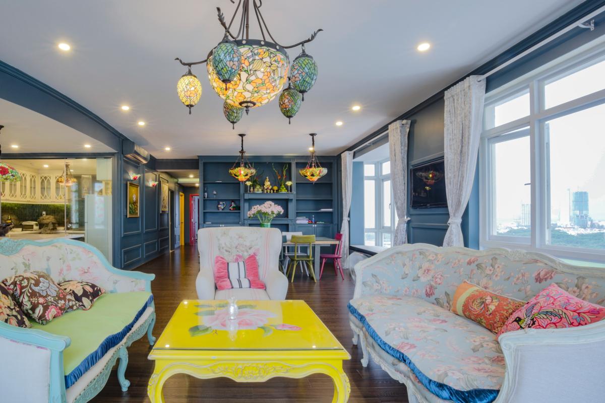 Phòng khách hướng Tây Nam Căn góc hướng Tây Nam tháp D Riverside Residence