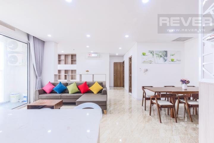 Nội thất phòng khách sang trọng Căn góc hướng Tây Nam tầng cao tháp A1 Tropic Garden