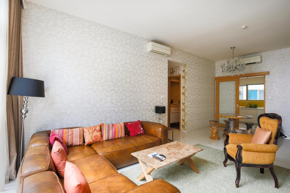 Nội thất phòng khách Căn hô tầng cao tháp T4 The Vista An Phú