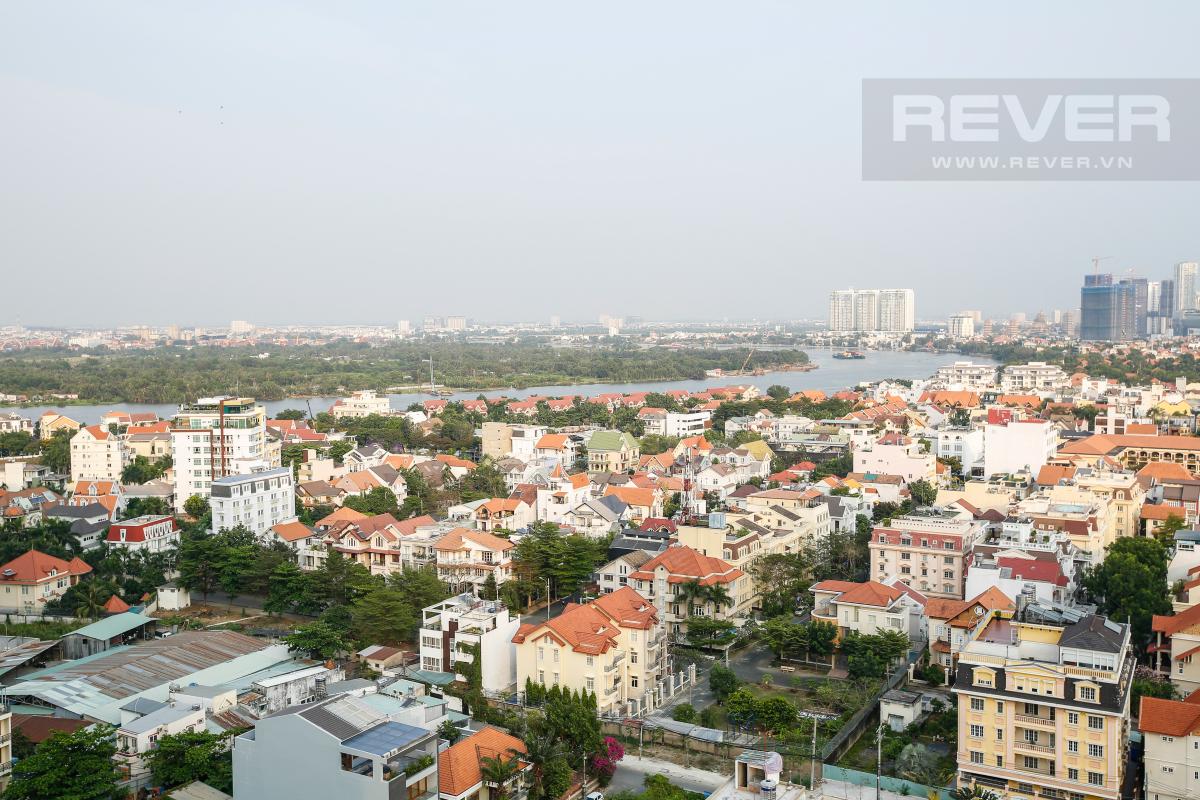 Cảnh quan khu đô thị An Phú (Thảo Điền), sông Sài Gòn và 1 phần bán đảo Thanh Đa Căn góc hướng Đông Nam tầng cao TC1 Tropic Garden