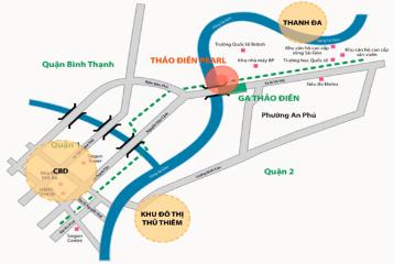 Thảo Điền Pearl - Bản đồ vị trí Thảo Điền Pearl