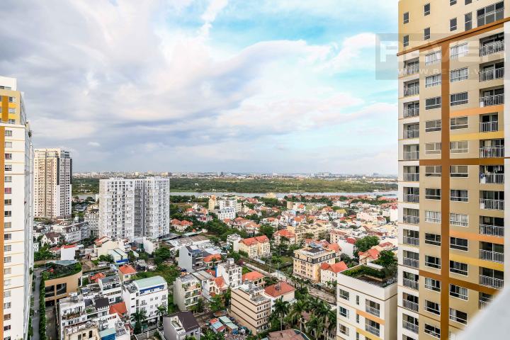 View toàn cảnh từ phòng ngủ Căn góc hướng Tây Nam tầng cao tháp A1 Tropic Garden