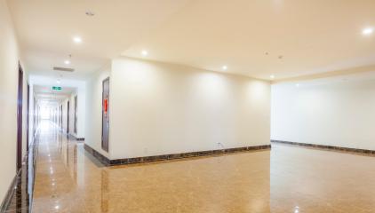 View nhìn ra cửa chính Căn officetel LE Lexington Residence