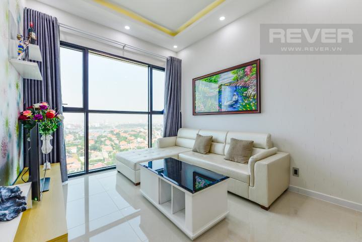 Ghế sofa phòng khách sang trọng Căn góc hướng Tây Nam tầng cao tháp A The Ascent