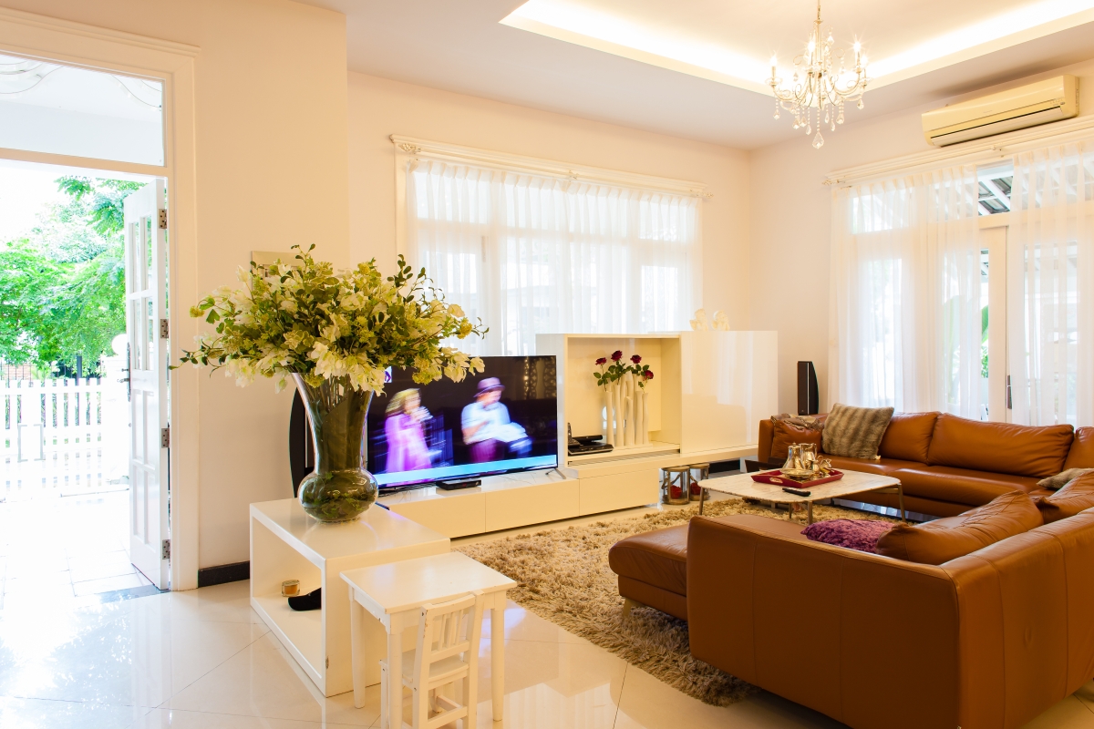 Phòng khách Villa 2 tầng đơn lập Mỹ Phú 1A