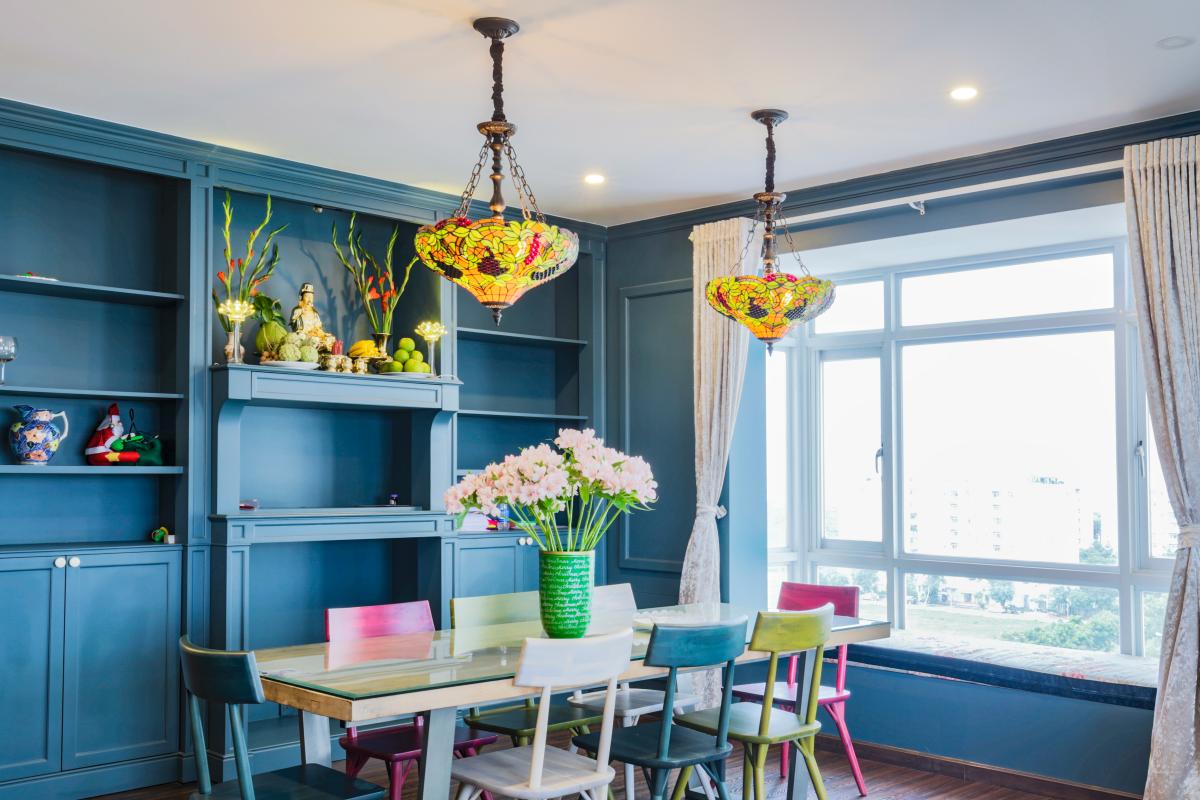 Phòng ăn Căn góc hướng Tây Nam tháp D Riverside Residence