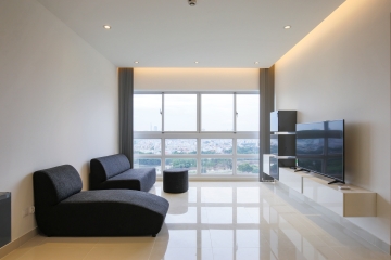 Phòng khách Căn góc trung tầng tháp N Happy Valley