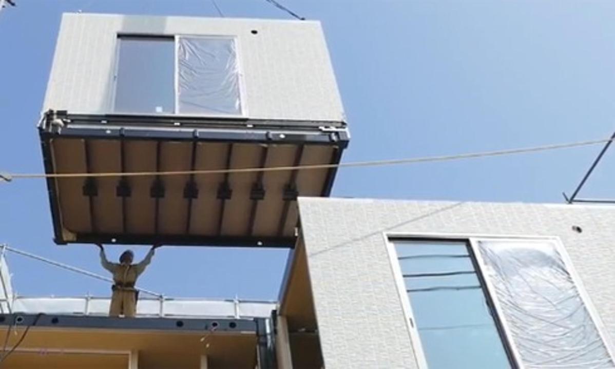 Làm thế nào người Nhật lắp nhà 2 tầng trong 1 ngày?