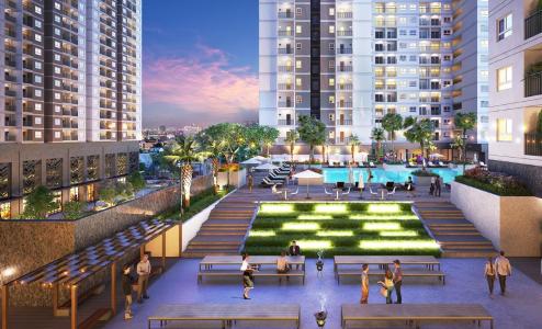 Nội khu căn hộ Q7 Saigon Riverside Bán căn hộ Q7 Saigon Riverside tầng cao, tháp Venus, diện tích 66.66m2 - 2 phòng ngủ, chưa bàn giao