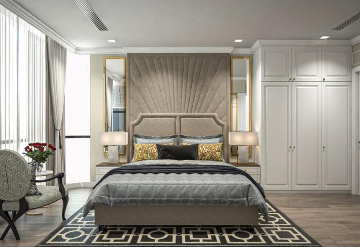 Phòng ngủ Vinhomes Central Park Căn hộ Vinhomes Central Park view nội khu, nội thất hiện đại.