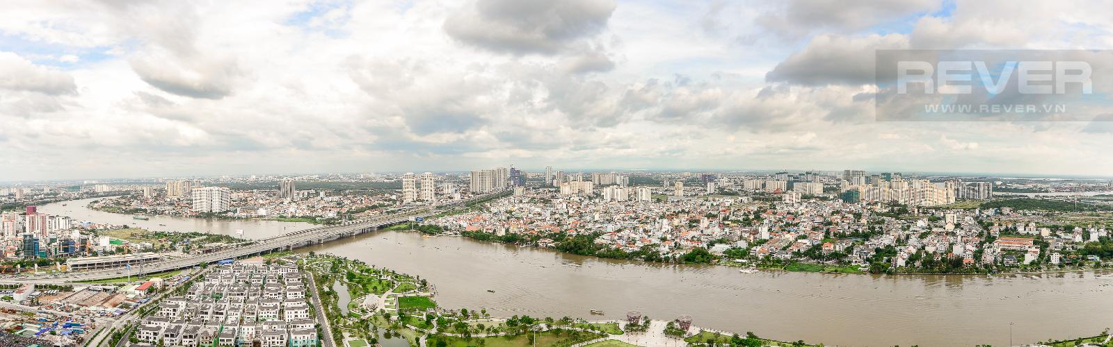 View Căn hộ Vinhomes Central Park 3 phòng ngủ tầng cao P5 view sông