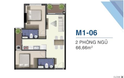 Mặt bằng nội thất Q7 Saigon Riverside Bán căn hộ Q7 Saigon Riverside tầng cao, thuận tiện di chuyển sang Q.1