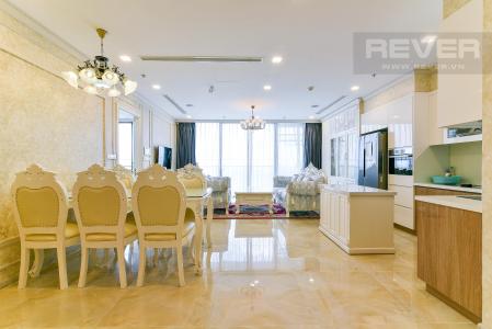 Phòng ăn và bếp căn hộ VINHOMES GOLDEN RIVER Bán hoặc cho thuê căn hộ Vinhomes Golden River 3PN, đầy đủ nội thất, view sông Sài Gòn và Bitexco