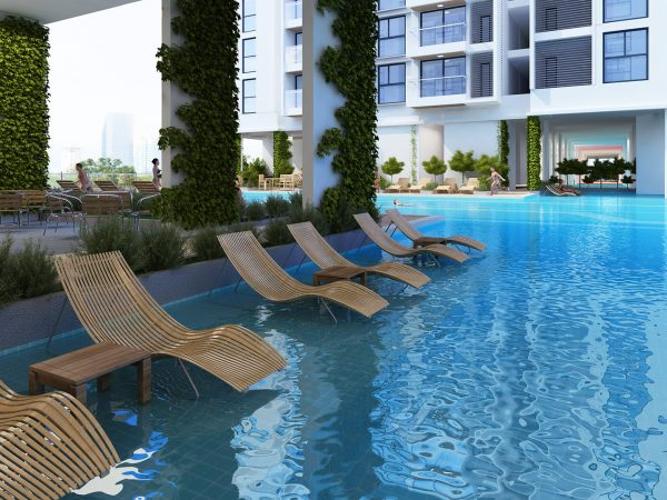 Sarica Condominium Căn hộ Sarica Condominium cửa hướng Nam, view thành phố sầm uất.