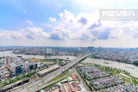 View Căn hộ Vinhomes Central Park tầng cao L6 thiết kế 4 phòng ngủ view sông