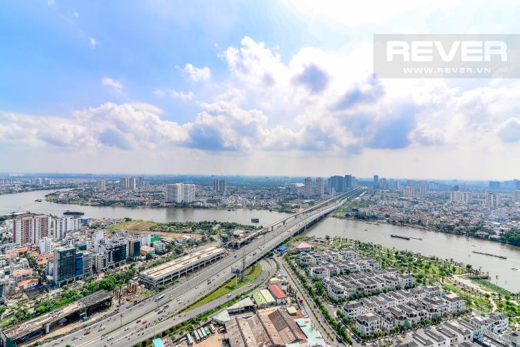 View Căn hộ Vinhomes Central Park tầng cao L6 thiết kế 4 phòng ngủ view sông