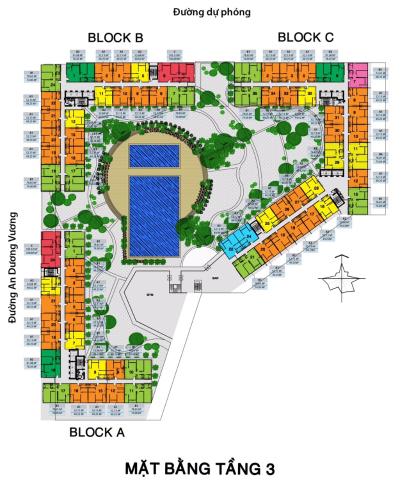 mặt bằng căn hộ city gate 3 Căn hộ tầng 06 City Gate 3 bàn giao nội thất cơ bản