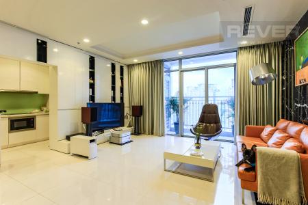 Phòng khách Căn góc Vinhomes Central Park tầng cao Central 3 view sông