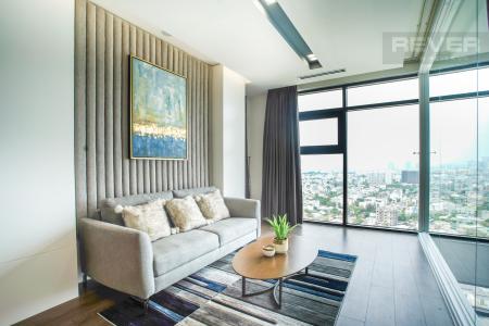 Phòng khách tầng trên Penthouse Jamila Khang Điền Bán Penthouse Jamila Khang Điền 3PN, diện tích 243m2, thiết kế thông tầng, đầy đủ nội thất cao cấp, view sông và thành phố