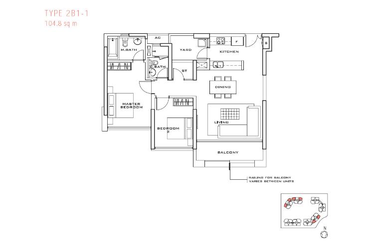 Căn hộ 2 phòng ngủ Căn hộ The Estella 2 phòng ngủ tầng trung tháp 4A thiết kế đẹp, trẻ trung
