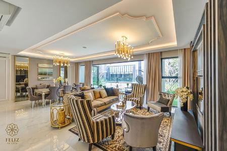 Căn hộ Somerset Feliz quận 2 Căn hộ Feliz En Vista tầng trung, đầy đủ nội thất.