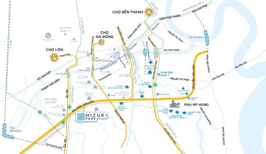 sơ đồ vị trí căn hộ mizuki park Căn hộ Mizuki Park tầng trung, view xây xanh mát mẻ.