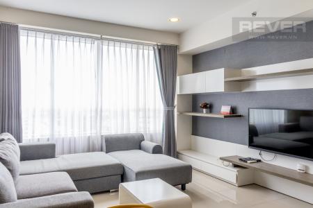 Phòng Khách Cho thuê căn hộ Sunrise City 3PN, tháp V4 khu South, đầy đủ nội thất, view sông thoáng mát