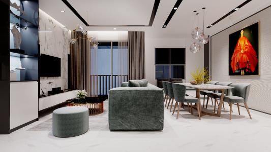 Cho thuê căn hộ Grand Riverside 3 phòng ngủ, diện tích 110m2, đầy đủ nội thất