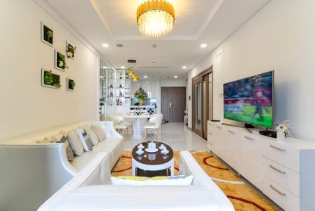 Bán căn hộ Vinhomes Central Park 1PN, tháp Landmark 81, đầy đủ nội thất, view trực diện hồ bơi