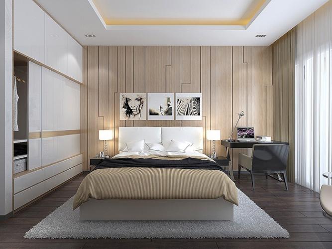 Phòng ngủ căn hộ City Gate 3 Căn hộ City Gate 3 nội thất cơ bản 1 phòng ngủ view thành phố  .