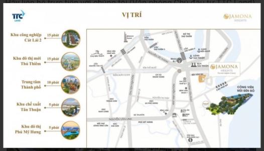 Vị trí dự án Jamona Heights Căn hộ Jamona Heights nội thất cơ bản, view thoáng mát.