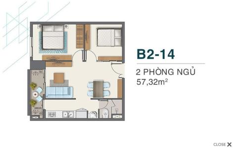 Căn hộ Q7 Boulevard nội thất cơ bản, thiết kế hiện đại.