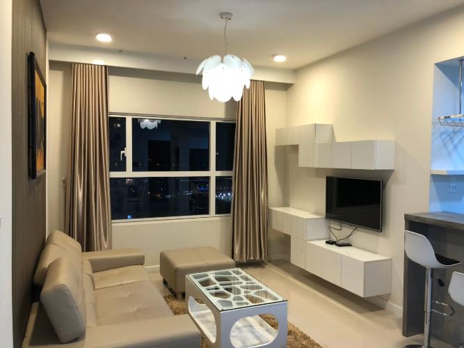 phòng khách căn hộ sunrise city Căn hộ Sunrise City tầng cao, hướng Đông Nam, đầy đủ nội thất.