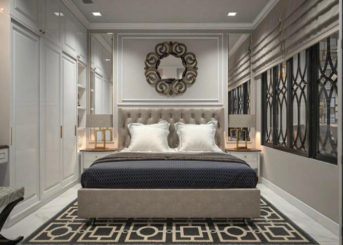 Phòng ngủ Vinhomes Central Park Căn hộ Vinhomes Central Park view nội khu, nội thất hiện đại.