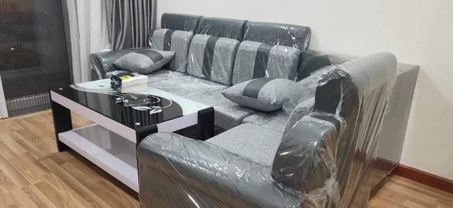 Phòng khách Diamond Riverside, Quận 8 Căn hộ Diamond Riverside tầng trung, view thành phố sầm uất.