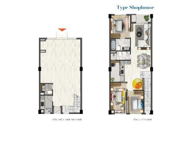 Shop-house Saigon South Residence hướng Nam, diện tích 85m²