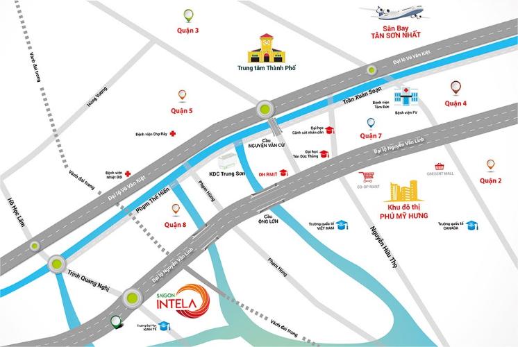 vị trí căn hộ Saigon Itela Căn hộ Saigon Intela nội thất cơ bản, view thành phố sầm uất.