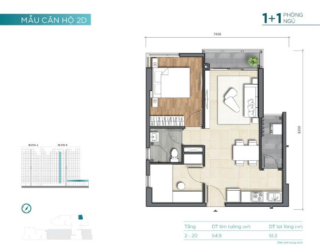 Căn hộ tầng trung D’Lusso bàn giao nội thất cơ bản.