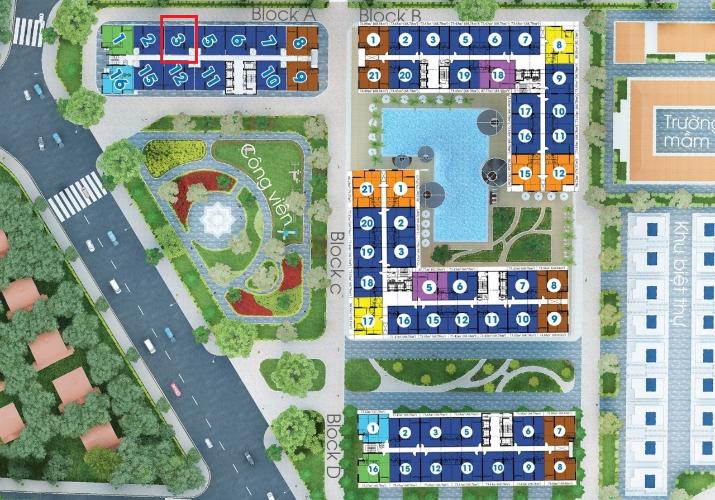 Layout tổng quan Diamond Riverside, Quận 8 Căn hộ Diamond Riverside tầng trung, view công viên ven sông.