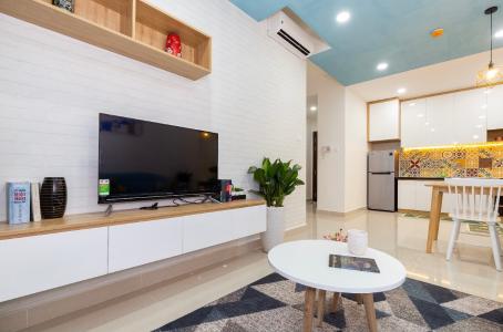 Phòng ngủ căn hộ The Sun Avenue Căn hộ The Sun Avenue nội thất hiện đại, view thành phố sầm uất.