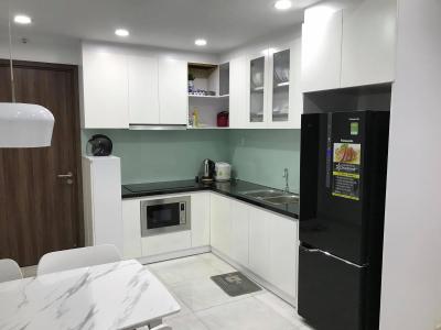 Phòng bếp căn hộ Thủ Thiêm Garden, Quận 9 Căn hộ Thủ Thiêm Garden tầng 10 đón view sông mát mẻ, đầy đủ nội thất.