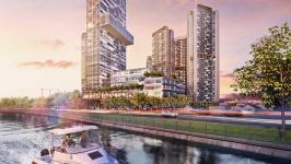 Dragon Riverside City - ben-xe-bus-duong-song-du-thuyen-loi-di-bo-ven-song-truoc-du-an-dragon-riverside-city