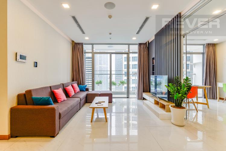 Phòng khách Căn góc Vinhomes Central Park 4 phòng ngủ tầng trung Park 6