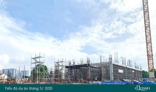 Cập nhật tiến độ xây dựng dự án D'lusso Emerald Bán căn hộ D'lusso tầng trung, block B, diện tích 54.9m2, 1PN, chưa bàn giao 
