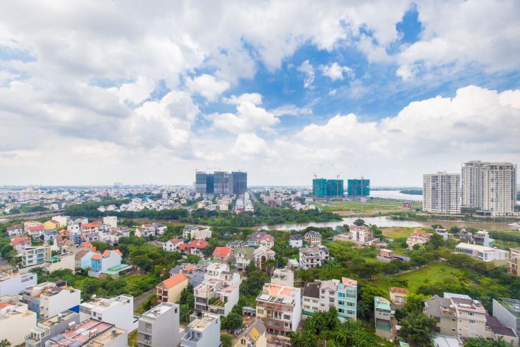 View cảnh căn hộ The Sun Avenue Căn hộ The Sun Avenue tầng trung, view thành phố nhộn nhịp.