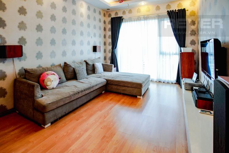 Phòng Khách Căn hộ Chung cư Phú Mỹ tầng cao, 3PN, nội thất đầy đủ, view hồ bơi