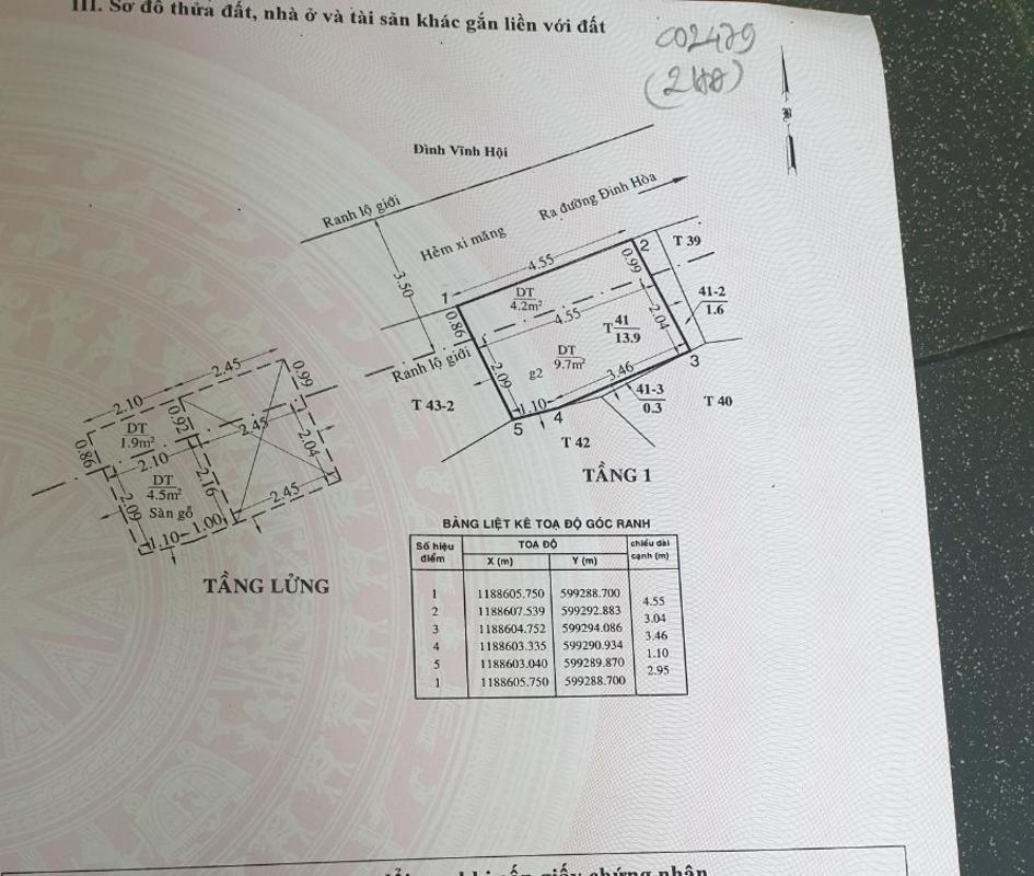 Bản vẻ nhà phố Quận 8 Nhà phố Đinh Hòa quận 8 hướng Đông Nam, pháp lý rõ ràng sổ hồng đầy đủ.